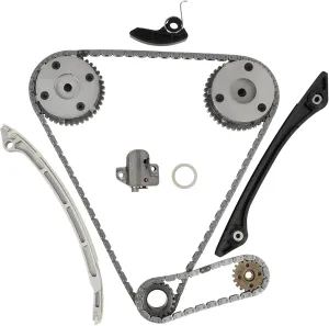Timing Chain Kit 2 VVT & Oil Pump Chain Compatible With Land Rover Range Rover, Evoque, Freelander, Discovery 2.0L Replace For CJ5E6C525AD CJ5E6C524AD CJ5E6K255AB CJ5E6K297AB