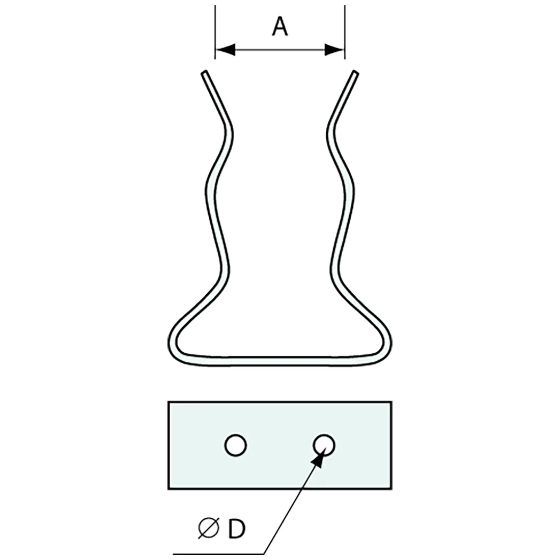 Tool Clip Stainless Steel 22mm to 28mm