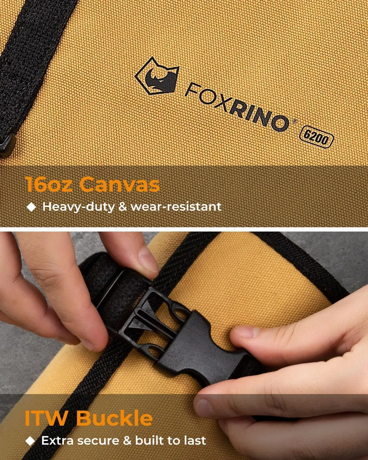 Tool Roll, Heavy Duty Tool Roll Bag Organizer, Roll Up Tool Pouch with 20   1 Pocket, Gifts for Men Father Dad Mechanic, Brown