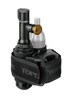 Topeak Tubi Master X Bike Tire Repair Kit, Repairs Punctures, Inflates Tubeless Tires, CO2 Inflator