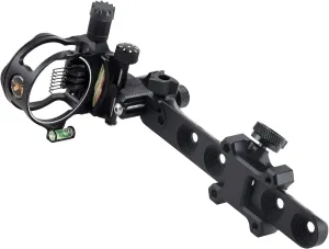 TOPOINT ARCHERY CNC Aluminum 5 Pins Or 7 Pins .019" Tool-Less Bow Sight with Micro Adjust Detachable Bracket LED Sight Light Left and Right Hand