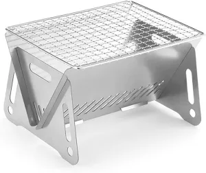 Topyond Folding Oven Barbecue Oven, Stainless Steel Charcoal Oven, Camping Small Charcoal Bakery, Suitable for Outdoor Camping