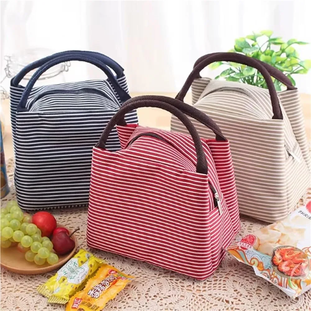 Tote Lunch Bag Portable Lunch Bag Multifunctional Tote Lunch Bag Lunch Bag Easy to Clean Suitable for Work Student Outdoor Camping and So On(Blue)