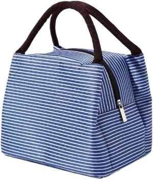 Tote Lunch Bag Portable Lunch Bag Multifunctional Tote Lunch Bag Lunch Bag Easy to Clean Suitable for Work Student Outdoor Camping and So On(Blue)
