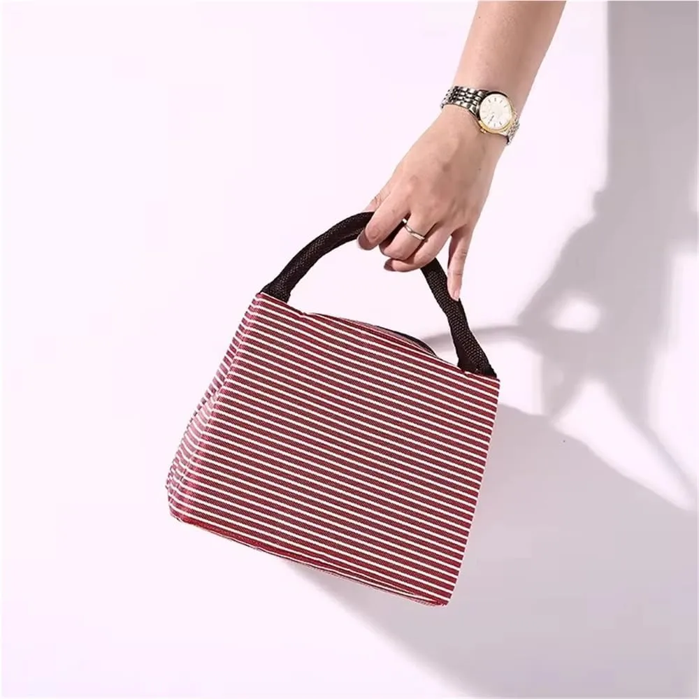 Tote Lunch Bag Portable Lunch Bag Multifunctional Tote Lunch Bag Lunch Bag Easy to Clean Suitable for Work Student Outdoor Camping and So On(Blue)