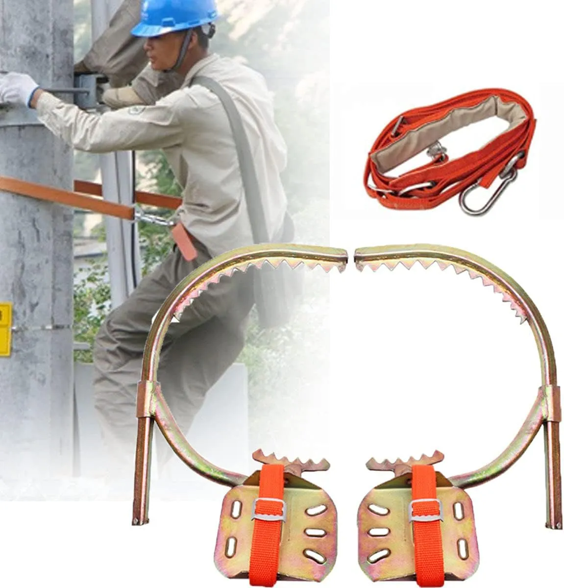 Tree Climbing Spike, Non-Slip Stainless Steel Crampons, Tree Care Crampons for Electricians, Stainless Steel Outdoor Sports Products,550Model