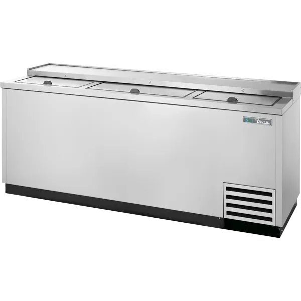 True TD-80-30-S-HC Solid Slide Lid Stainless Steel Deep Well Horizontal Bottle Cooler with Hydrocarbon Refrigerant