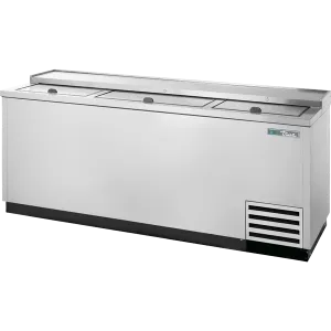 True TD-80-30-S-HC Solid Slide Lid Stainless Steel Deep Well Horizontal Bottle Cooler with Hydrocarbon Refrigerant