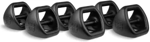 TRX YBell Pro Series 3-in-1 Dumbbell, Kettlebell and Push Up Stand Workout Equipment | Commercial Grade Powder Coated Surface | Perfect for Strength Training & Conditioning Workouts | 6 Piece