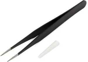 Tweezers-2pcs Ingrown Hair Tweezers Eyebrow Removal Blackhead Picking Tool Nail Rhinestones Nipper Precision Tweezers Set