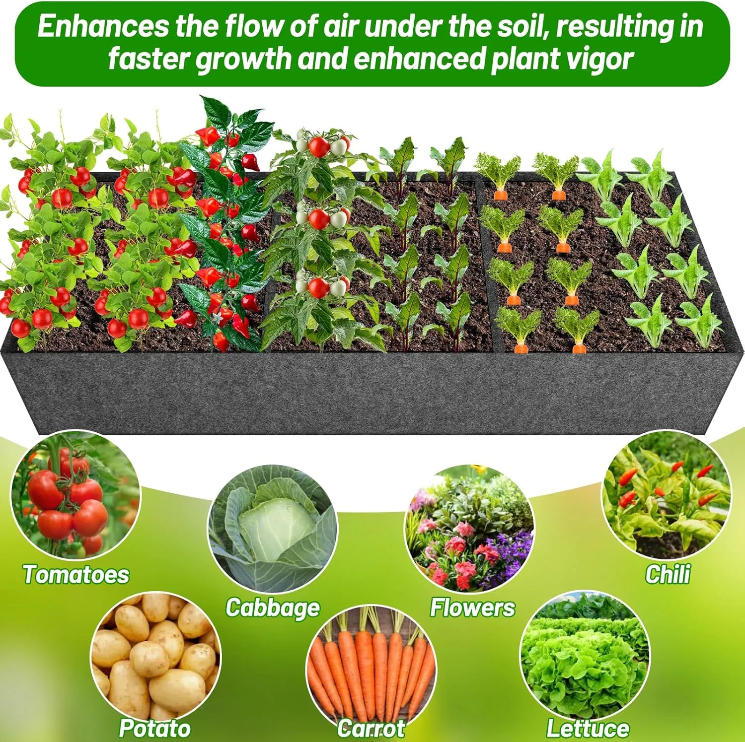 U-Shape Cucumber Trellis with Fabric Raised Garden Bed 65x50 Inch Metal Garden Arch Trellis with Net, Climbing Plants Vegetables Heavy-Duty Outdoor Plant Support for Pea, Grape, Squash, Tomatoes