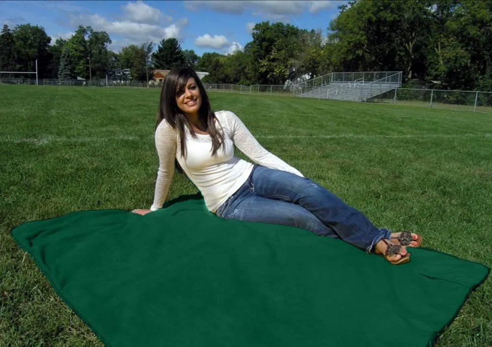 Ultimate SportsWrap - PATENTED - The Only WEARABLE Weatherproof/Stadium/Picnic/Sports Blanket, complete with Upper and Lower Zippers, Lined & Adjustable Hood and Inside Hand Warmers, 70" X 58"