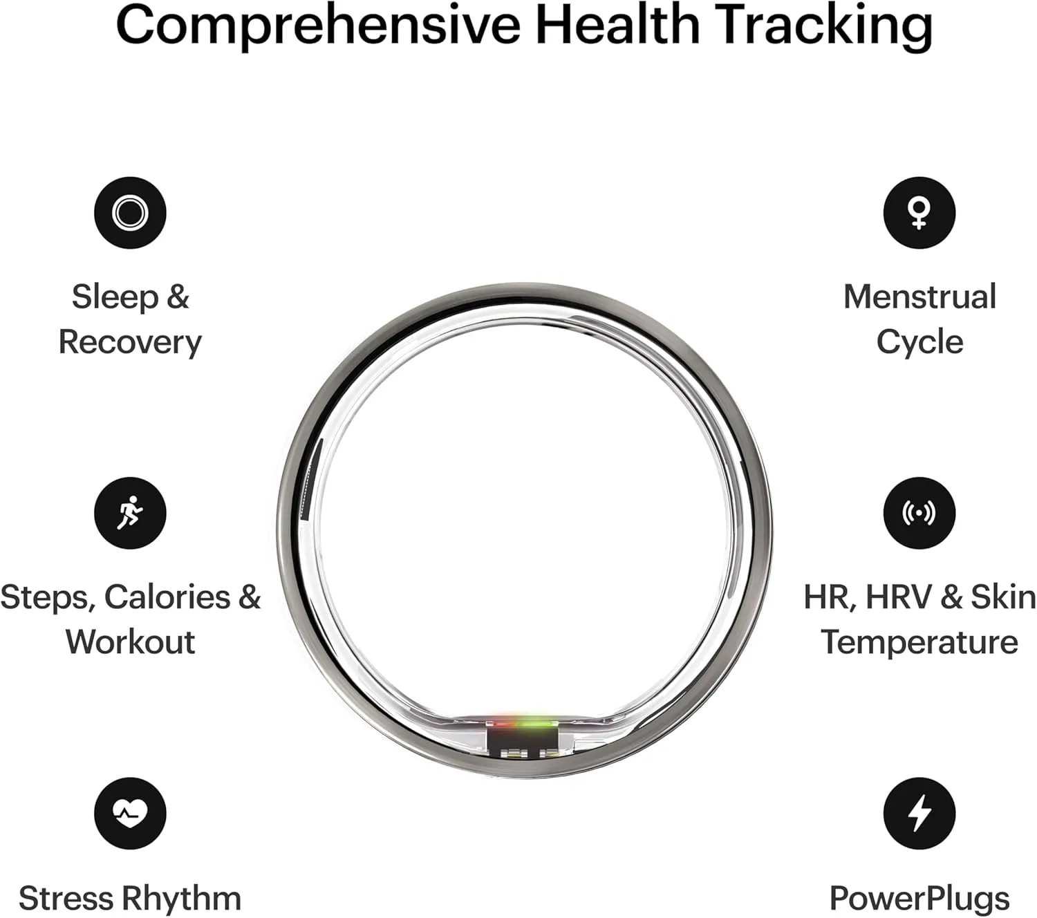 ULTRAHUMAN Ring AIR - Sleep & Fitness Tracker, FSA-Approved Wearable, Smart Ring for Women & Men, No App Fee for Standard Features (Size 8)