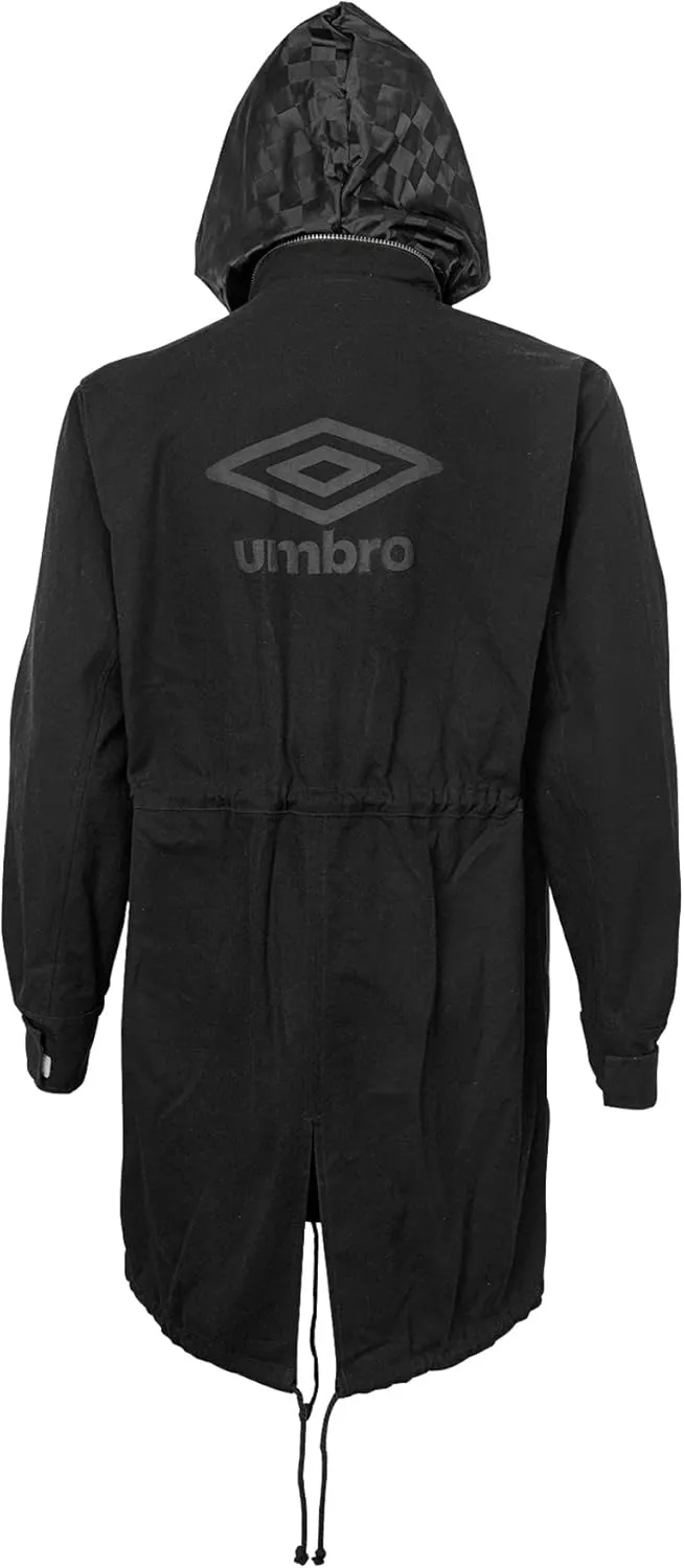 Umbro Men's Hidden Hood Fish Tail Rain Jacket, Color Options