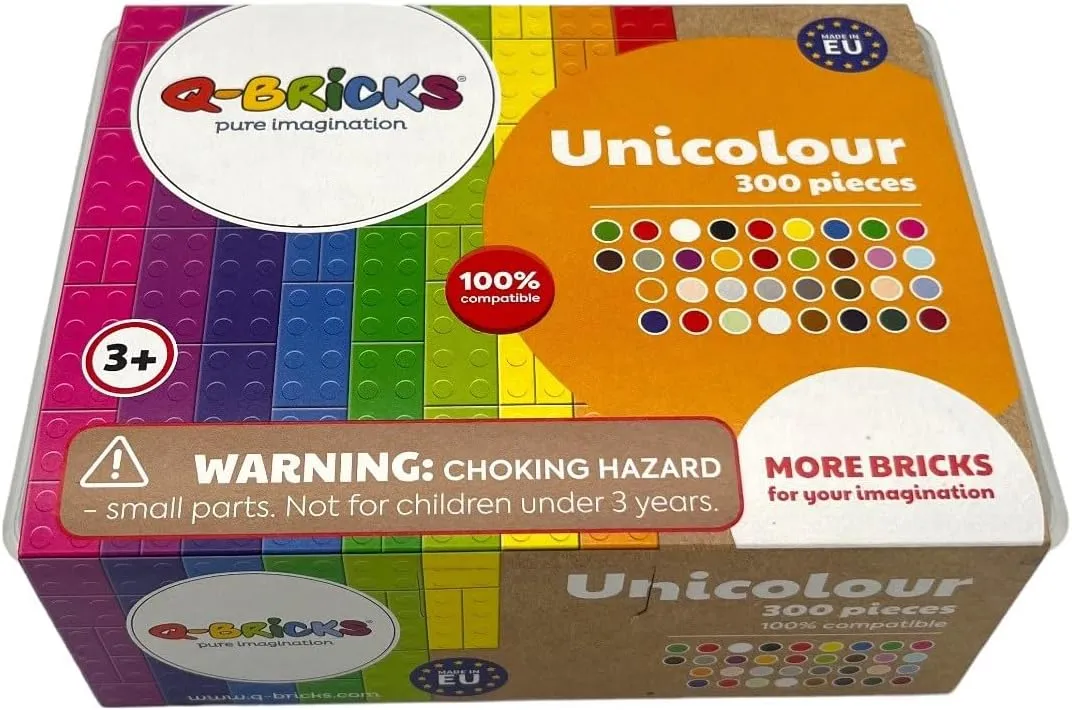 Unicolour Bricks Box Window Gray 411/300 pcs 300 Piece Box Building Bricks Loose Pack, Assorted Colors Special