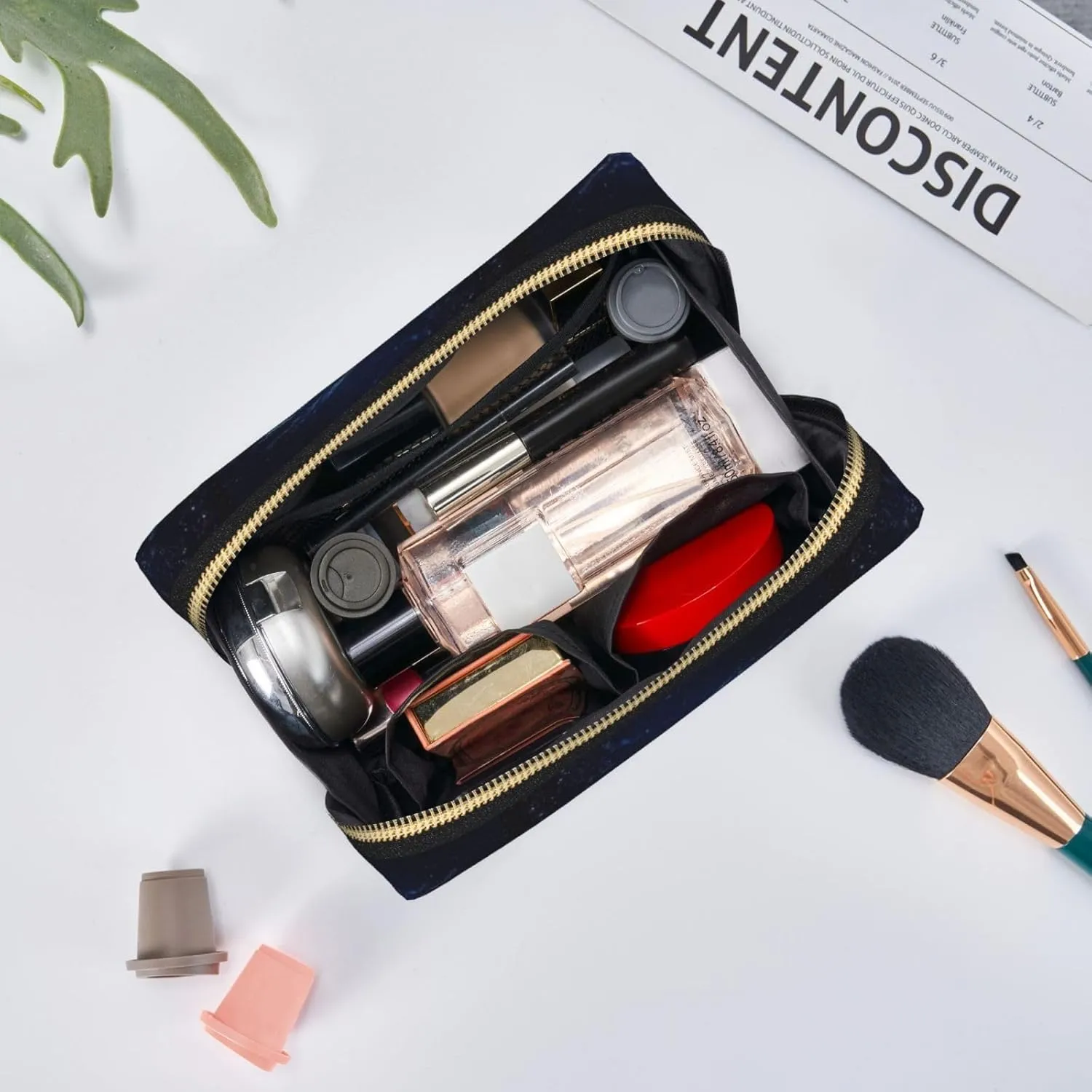 Universe Milky Way Galaxy Travel-Ready Toiletry Bag, Compact Makeup Organizer For Women