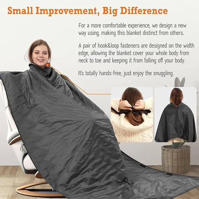 Updated Stadium Blanket for Cold Weather, 4-in-1 Waterproof Large Outdoor Blanket. Warm, Windproof, Portable, Great for Sports Events, Camping, Hiking, Picnic - 82x55in., Dark Gray