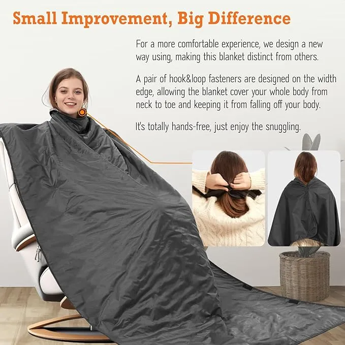 Updated Stadium Blanket for Cold Weather, 4-in-1 Waterproof Large Outdoor Blanket. Warm, Windproof, Portable, Great for Sports Events, Camping, Hiking, Picnic - 82x55in., Royal Blue