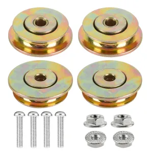 Upgrade Cut-Off Flange Track Bearings Kit, 12334 Rollers, 12364 Screws, 10094 Lock Nuts, Replacement and Guaranteed Fit for Tapco Pro & Max - Durable Stainless Steel, Easy Installation (4)