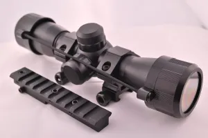 US-DEALS Tactical 4x32 Compact Scope With Rangefinder Reticle and Mosin Nagant Short Mount