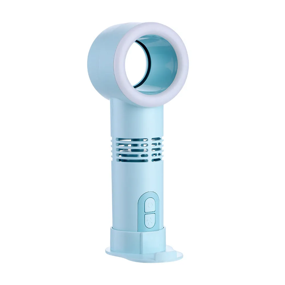 USB Portable 3 Speed Bladeless Fan with LED Light