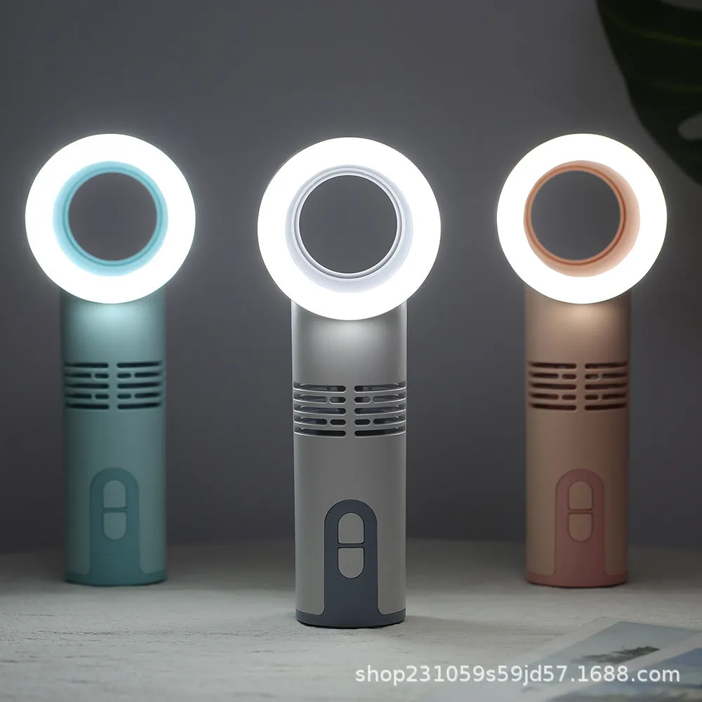 USB Portable 3 Speed Bladeless Fan with LED Light