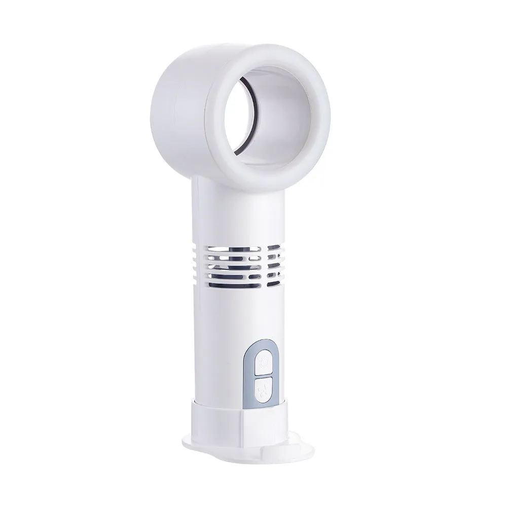 USB Portable 3 Speed Bladeless Fan with LED Light