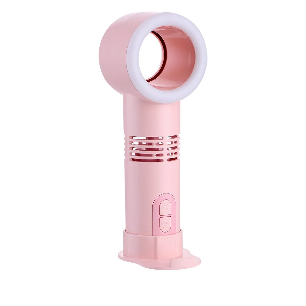 USB Portable 3 Speed Bladeless Fan with LED Light