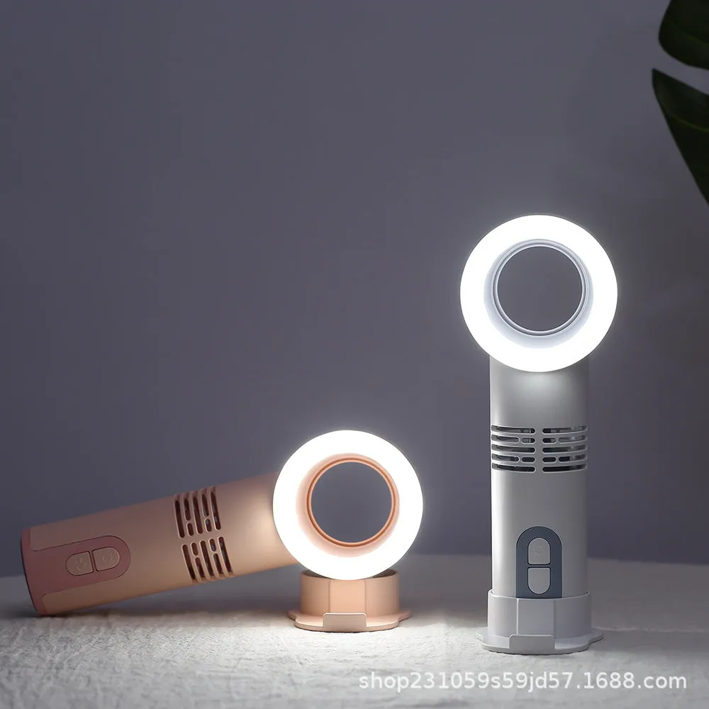 USB Portable 3 Speed Bladeless Fan with LED Light