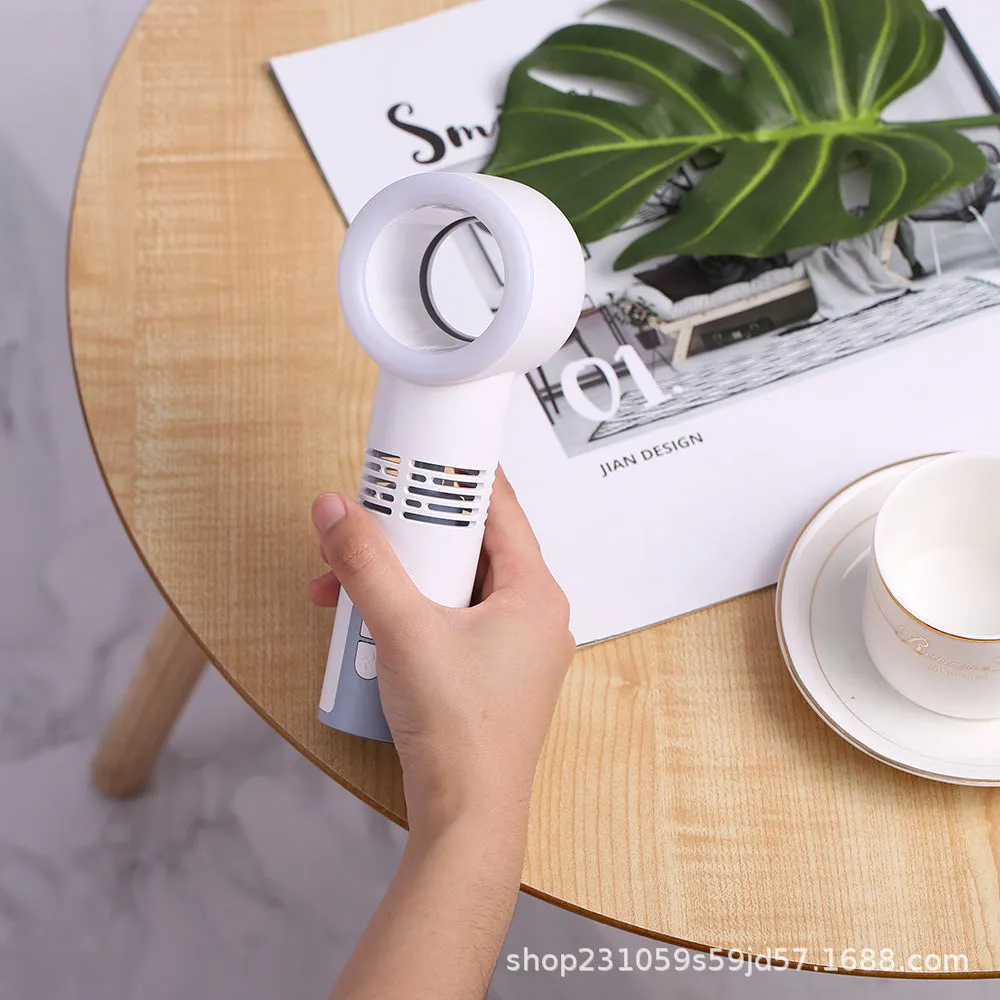 USB Portable 3 Speed Bladeless Fan with LED Light