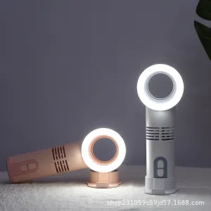 USB Portable 3 Speed Bladeless Fan with LED Light