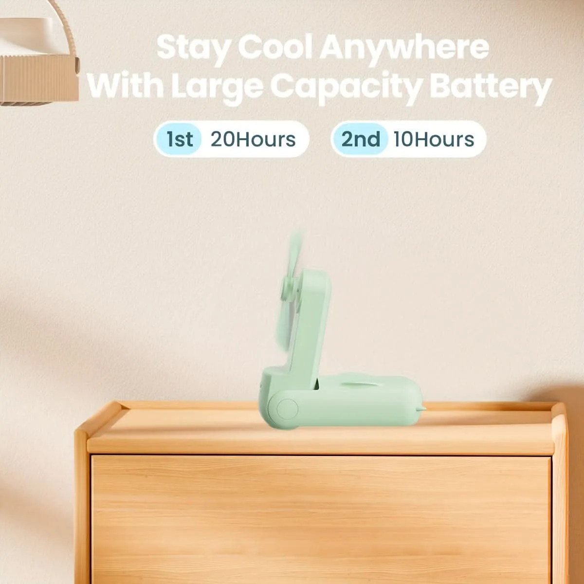 USB Rechargeable Handheld Fan – Compact, Foldable & Portable Fan for Travel