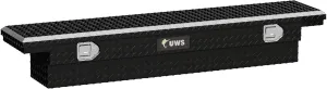 UWS EC10312 63-Inch Gloss Black Heavy-Wall Aluminum Slim Truck Tool Box with Low Profile, RigidCore Lid
