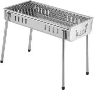 VANZACK Portable Bbq Grill Medium Size Stainless Steel Cooking Grid Ideal for Camping Fishing and Outdoor Activities