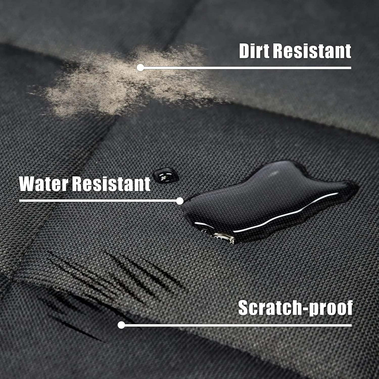 Veckle Upgraded Extra Large SUV Cargo Liner for Dogs Waterproof Scratchproof Cargo Cover with Bumper Flap Protector for SUVs Sedans Vans, Non-Slip,Universal Fit, Black