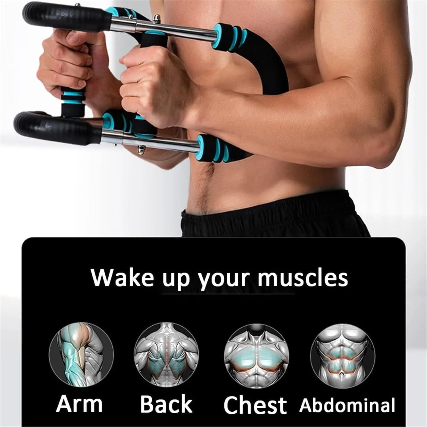 Vedaeyer Twister Arm Trainer, Multifunctional U-Shaped Arm Trainer, Adjustable Chest Arm Training, Indoor Wrist Fitness Equipment