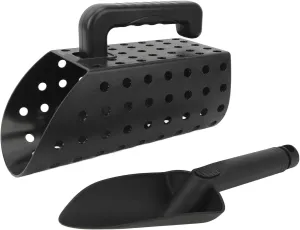 Versatile Sand Scoop Shovel Set for mini and Adults, Metal Detecting Accessory, Digging Tool for Beach Shelling and Treasure, Ergonomic Handle, Compact, ABS Plastic