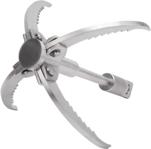 VGEBY Stainless Steel Grappling Hook 4 Claws Rock Climbing Foldable Hook Outdoor Survival Tool for Outdoor Survival Activity Climbing and Salvage Underwater