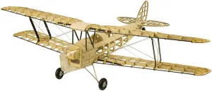 Viloga Upgrade Balsa Wood Airplane Kits Mini Tiger Moth Biplane, 39" Laser Cut Model Plane Kit to Build, DIY Flying RC Aeroplane for Adults (KIT Only)
