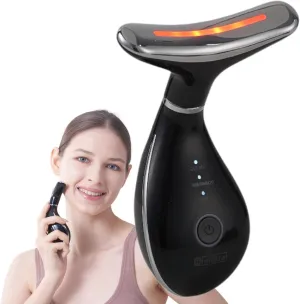Viminto 3-in-1 Facial Massager – Face Massager Tool with Soothing Heat, Vibration, and Smart Touch – Red, Blue & Green Light Modes for Relaxation, Rejuvenation, and Radiance – Compact & Portable