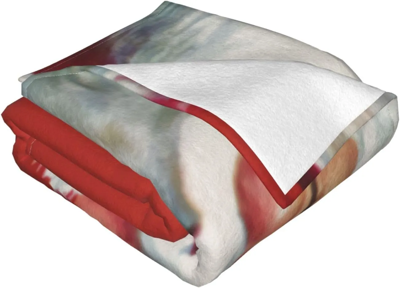 Vintage Christmas, Jolly Santa Claus Winking 60"X50" Flannel Blanket - 100% Soft Polyester, Lightweight and Warm, Suitable for Families, Camping, Travel