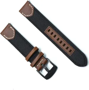 Vintage Nylon Leather Release Straps For Men For Seiko For Omega Watch Band With Buckle