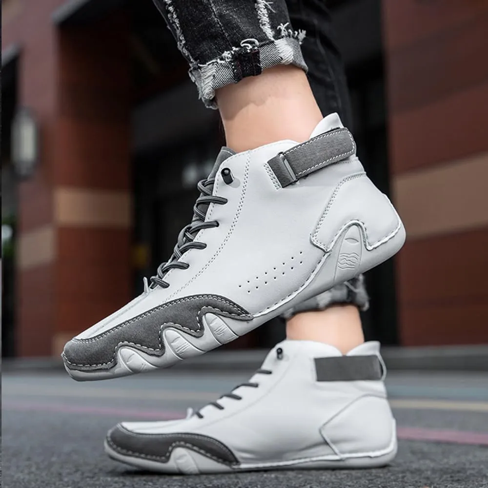 vogany shoes orthopedic sneakers men Handmade Suede Lace-Up Ankle Boots – Lightweight, Waterproof Casual Sneakers with Slip-Resistant Sole