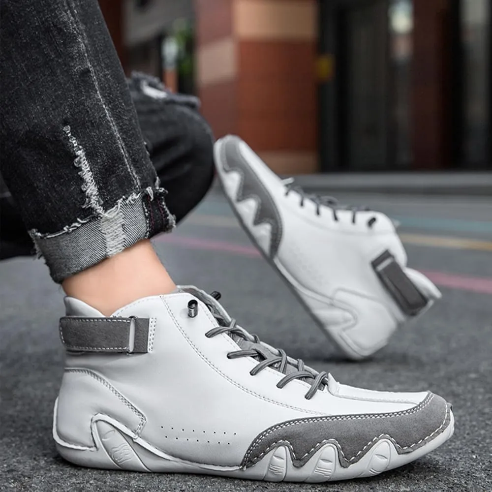 vogany shoes orthopedic sneakers men Handmade Suede Lace-Up Ankle Boots – Lightweight, Waterproof Casual Sneakers with Slip-Resistant Sole