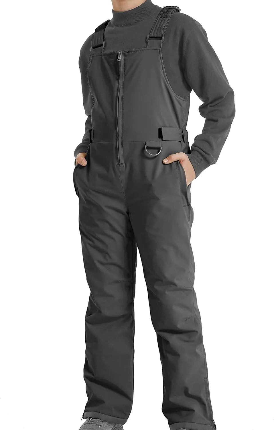 Wantdo Boy's Waterproof Ski Bibs Warm Snow Pants Snowboarding Overall Insulated Outdoor Jumpsuit