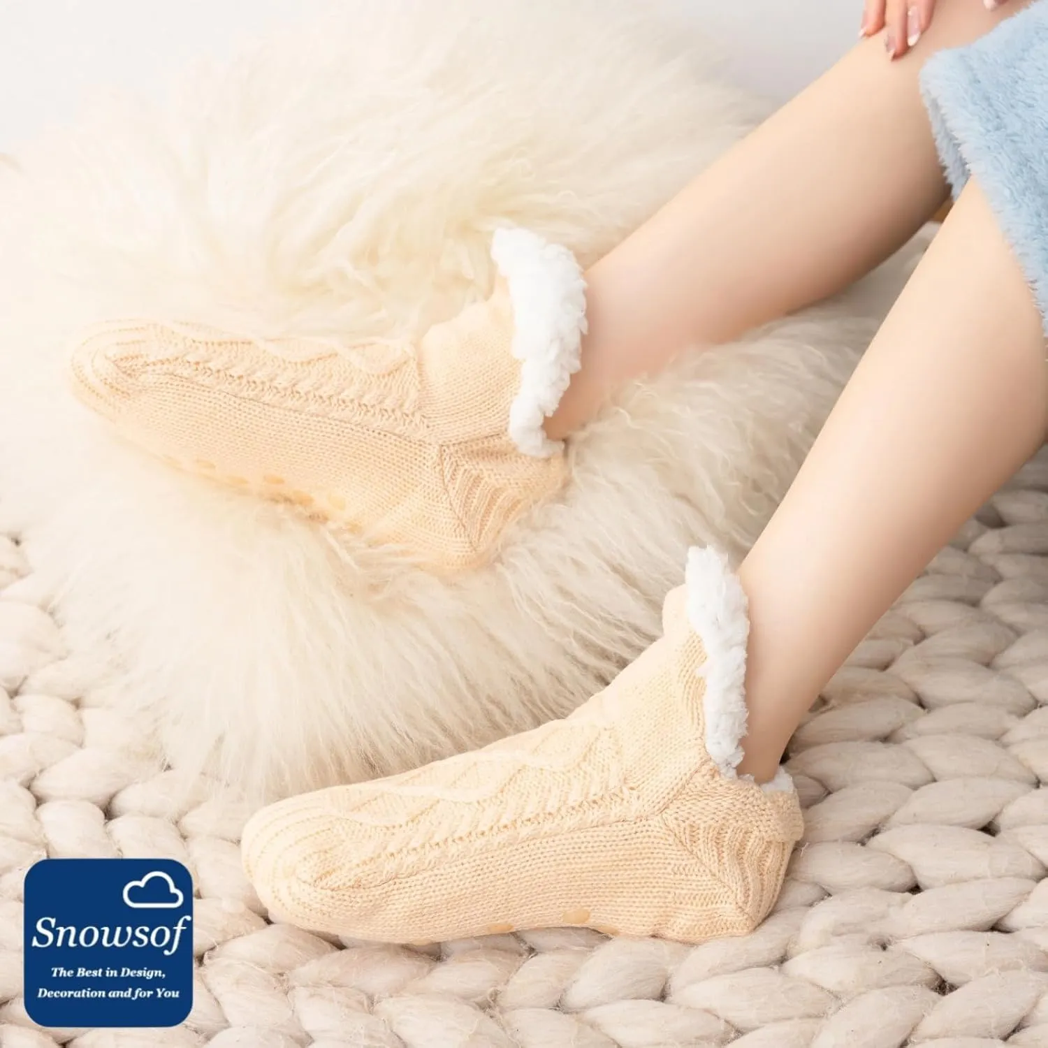 Warm Fuzzy Winter Socks for Women - Warm Thick Socks, Thermal Snow Socks for Cold Weather