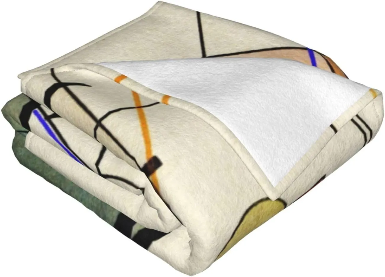 Wassily Kandinsky - Melodisch 60"X50" Flannel Blanket - 100% Soft Polyester, Lightweight and Warm, Suitable for Families, Camping, Travel