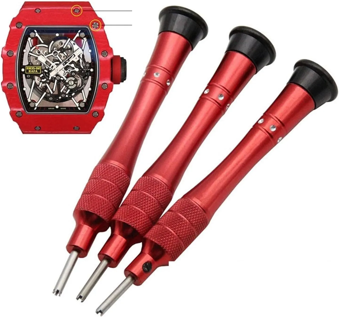 Watch Repair Tool Cover Opener Screwdriver For Richard Mille Watch 3 4 5 Claws Screwdriver Strap Removal Tools (Color : 4 claws)