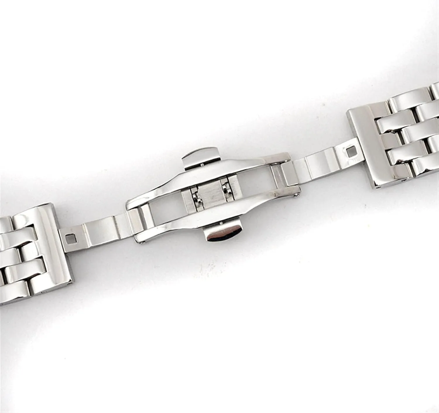Watch Strap 20mm, 22mm, 24mm, 26mm Black/silver Stainless Steel Quick Release Solid Link Metal Strap Men's And Women's Business Watches