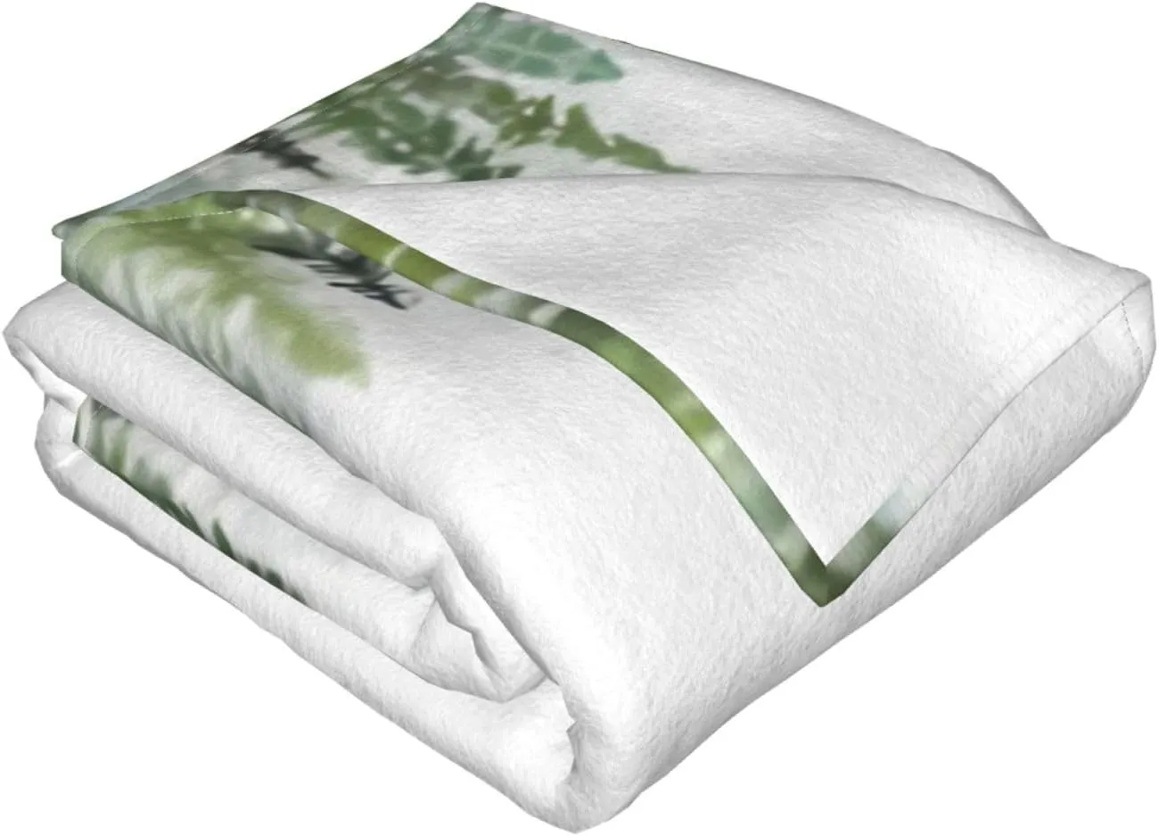 Watercolor Pine Trees 60"X50" Flannel Blanket - 100% Soft Polyester, Lightweight and Warm, Suitable for Families, Camping, Travel